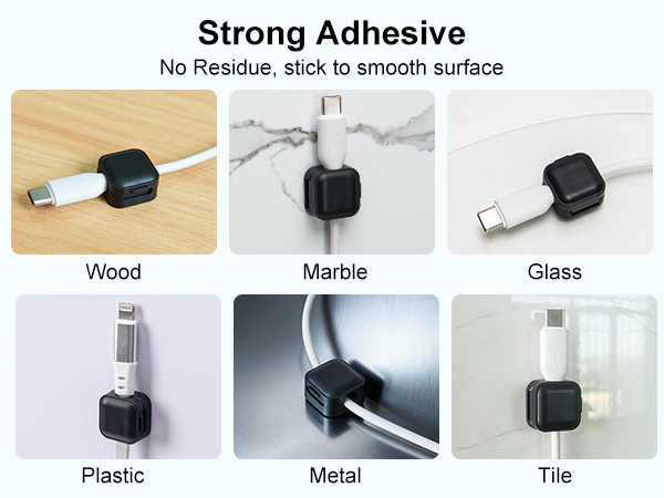 Strong Adhesive: no residue, stick to smooth surface like wood, marbie, glass, plastic, metal, tile