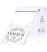 PARLAIM Round Thermal Labels 3 Inch White, 500PCS Circle Direct Thermal Printer Sticker for Home ...