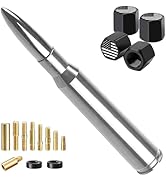 Truck Car Bullet Antenna with Valve Stem Caps Mast for GM Chevy Silverado 1500 2500 3500 HD Ford ...