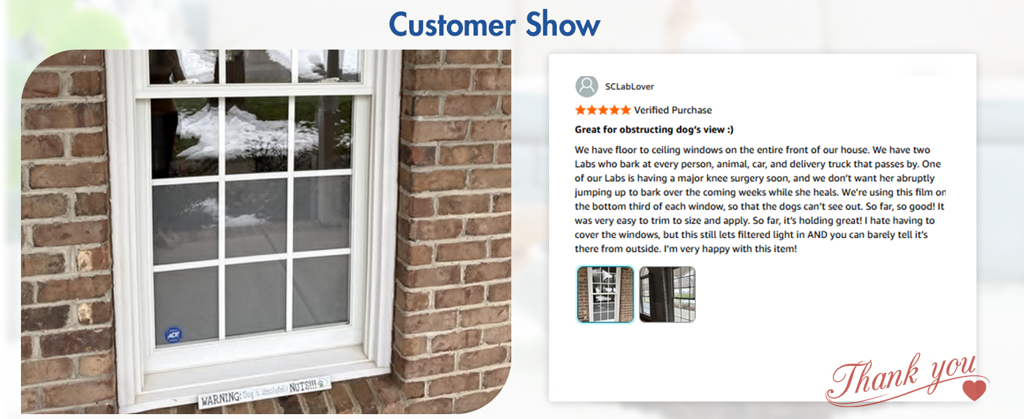 Customer Show One way privacy window film