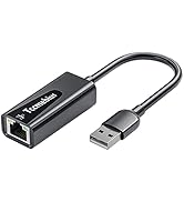 Tccmebius USB Ethernet Adapter, USB 2.0 to 10/100 Ethernet LAN Network Wired Adapter for MacBook,...