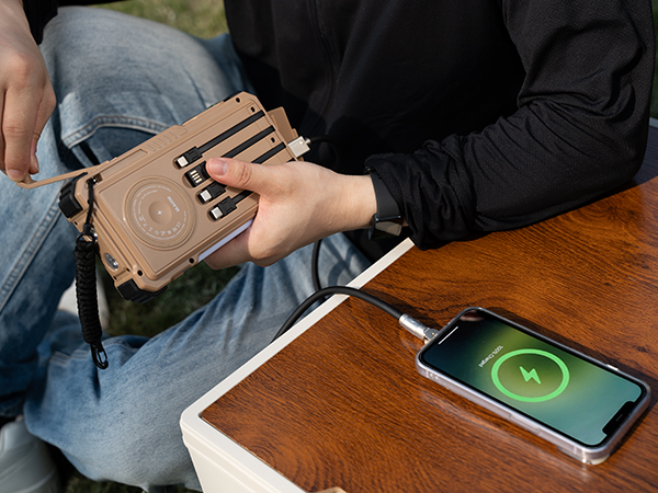 solar power bank hand crank