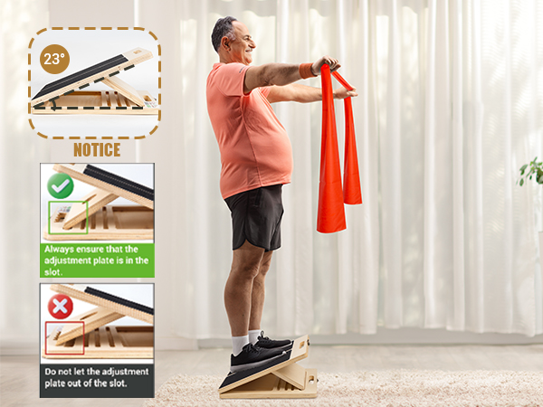 slant board for calf stretching
