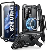 i-Blason for Samsung Galaxy 26 Ultra Case MagSafe with Belt Clip, [Built-in Screen Protector], [A...