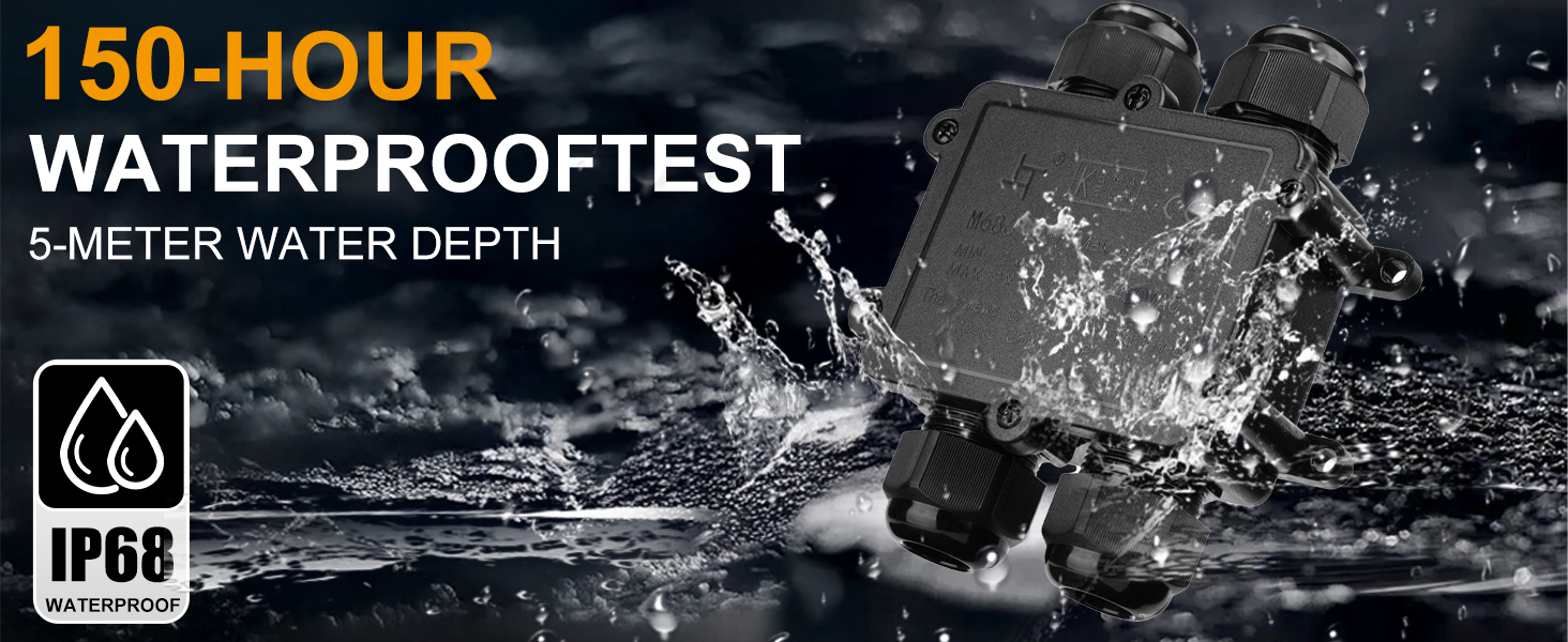 150 hour Waterproof Junction Box 4way IP68