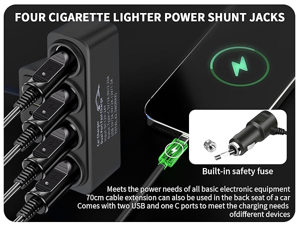 Multi-function Cigarette Lighter Charger