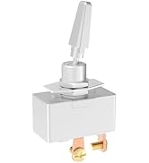 Toggle Switch, Malictele 50A 12VDC Heavy Duty ON/Off 2Pin SPST Toggle Switch Premium Chrome-Plate...