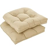 downluxe Outdoor Chair Cushions, Waterproof Tufted Overstuffed U-Shaped Memory Foam Seat Cushions...