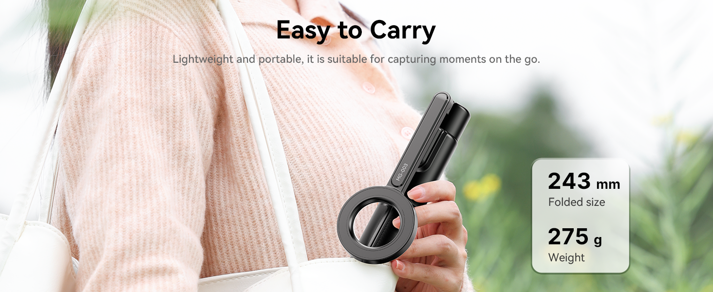 ULANZI 54'' Magnetic Selfie Stick Tripod Pro, All-in-One Phone Tripod w Magnetic Phone Holder