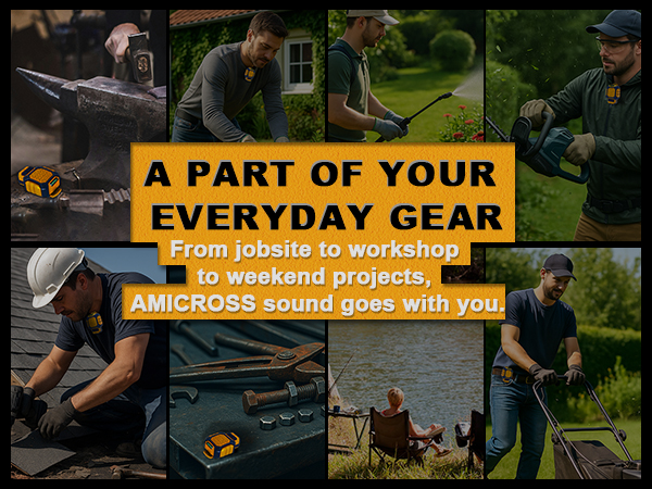 Wearable Bluetooth Speaker, IP56 Waterproof Clip On Wireless Portable Speaker