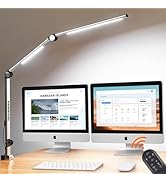 LIFENGSOLER 24W Bright LED Desk Lamp with Clamp, CRI>97 Eye Care Aluminum Architect Desk Lamp for...