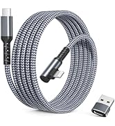 Elebase for iPhone 14 Car Charging Cable with USB Adapter 6.6ft,Right Angle USBC to Lightning Cor...