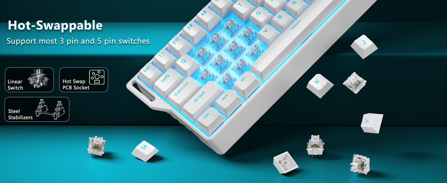 clicky keyboard portable gaming keyboard creamy keyboard