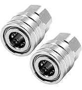 RIDGE WASHER Pressure Washer Coupler, Stainless Steel Fittings, 1/4 Inch Quick Connect to Female ...