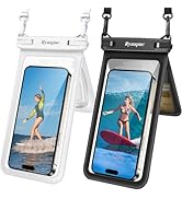 Rynapac IPX8 Waterproof Phone Pouch 2 Pack, [Up to 8.5''] Double Space Waterproof Phone Case with...