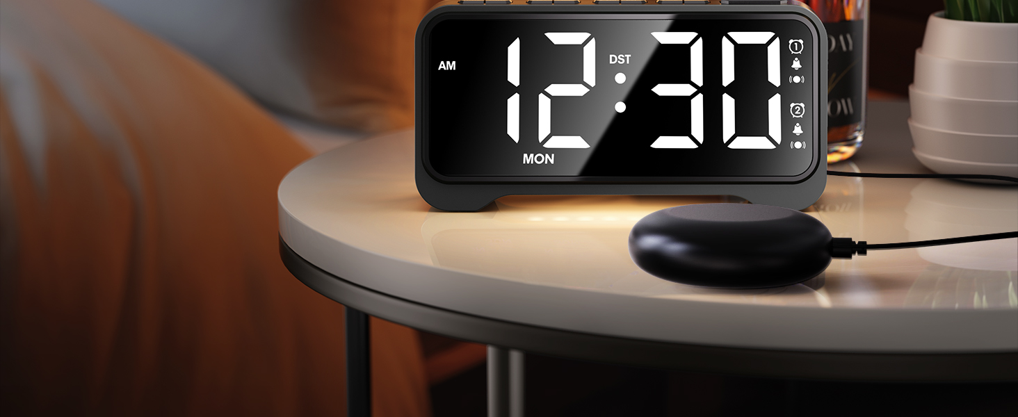 Dual alarm clock with bedshaker