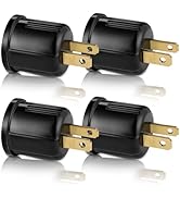 Outlet to Socket Adapter,Plug-in Light Socket,Convert Outlet to Light Bulb Socket,Polarized 2-Pro...