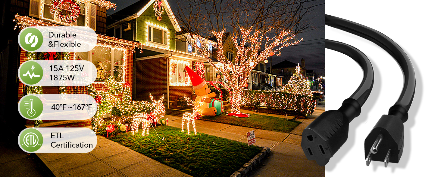 BN-LINK 12 gauge outdoor extension cord