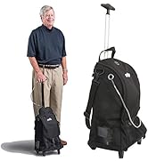 Roscoe Medical Portable Oxygen Cylinder Tank Roller Bag for Mobile Oxygen Users - Wheeled Tote Ba...