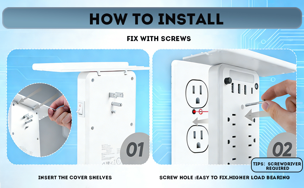 outlet extender with shelf