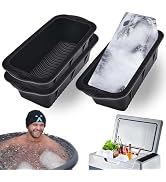 XANGNIER Extra Large Ice Block Mold,3 Pack 7lbs Ice Cubes for Cold Plunge or Coolers,Reusable Sil...