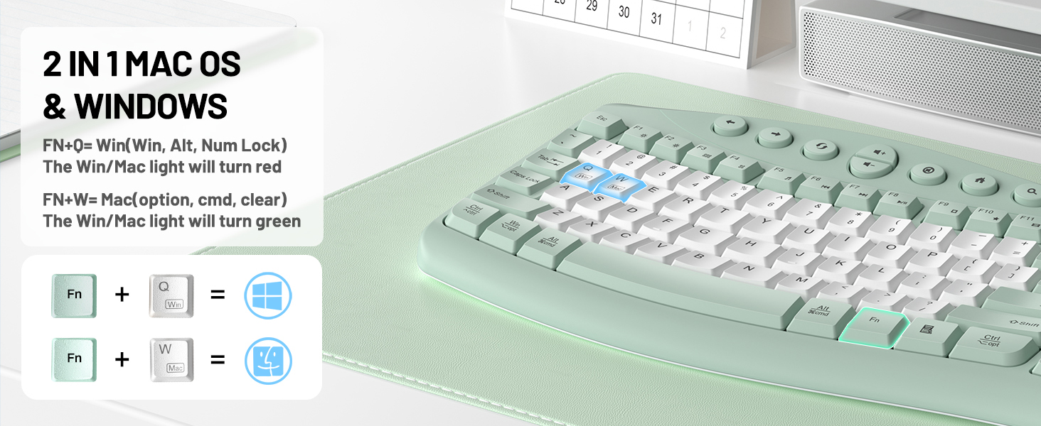 ergonomic keyboard and mouse wireless 7