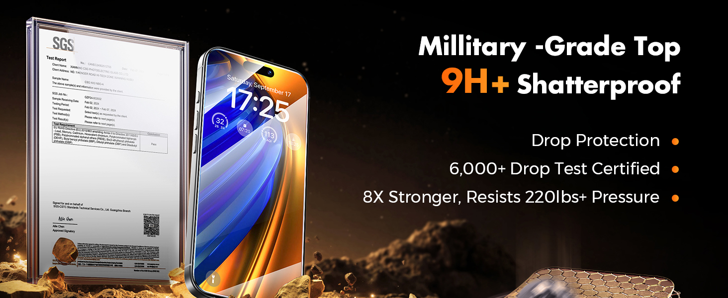 UNBREAKcable iPhone 16 Pro Max Screen Protector Tempered Glass