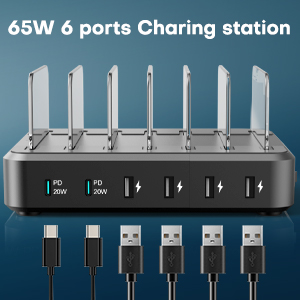 6 ports charging station