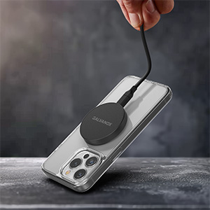 Galvanox Stick-On Magnetic Wireless Charger, with MagSafe (15W)iPhone Fast Charging, car mount