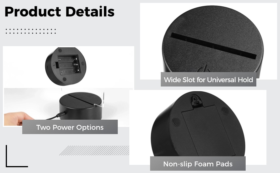 6 Pcs Night LED Lamp Bases