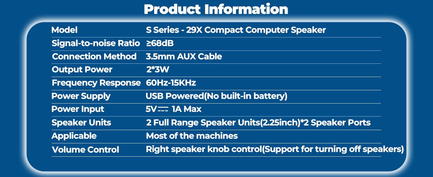 Speakers for Laptop/Desktop/Tablets/Phone