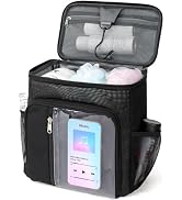 F-color Shower Caddy Portable - College Dorm Essentials for Guys with Hooks, Durable, Quick-Dry S...