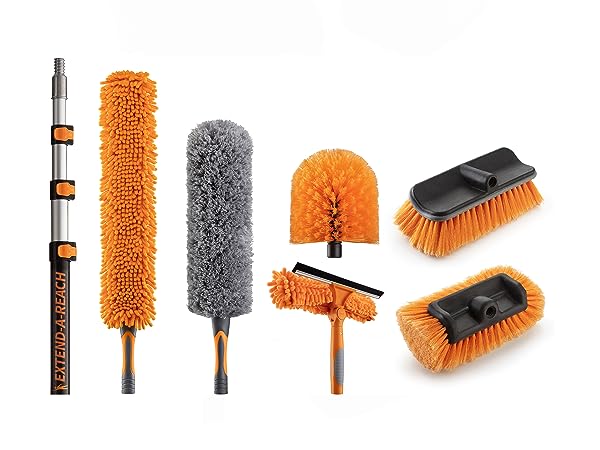 High Reach Telescoping Duster Kit and Vinyl Siding Brushes