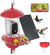 Hummingbird Feeder with Camera,AI Identify Bird Breed,Auto Capture Backyard Garden Bird Watching,...