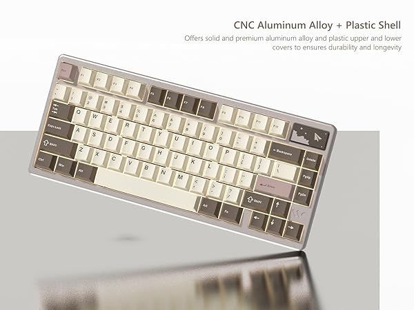 Womier 75% Keyboard Wireless, Creamy Mechanical Keyboard Gaming