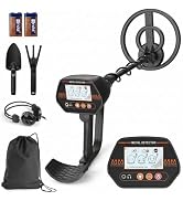 DetectTrek MD-4070 Kids Metal Detector Kits with Bag/Shovel/Rake/9V Batteries/Earphones