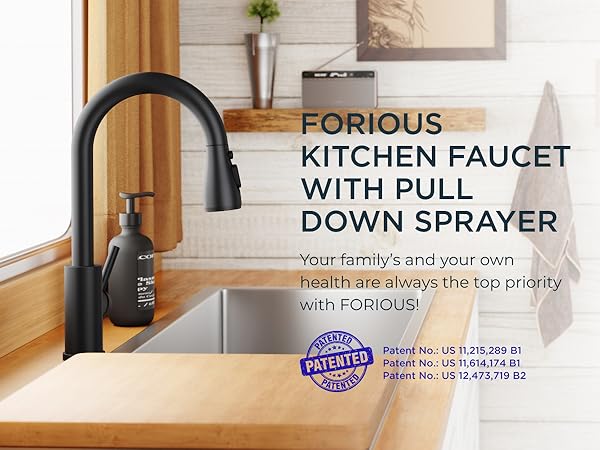 black kitchen faucet