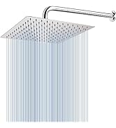Rain Shower Head with Extension Arm, Voolan Stainless Steel Ultra-thin Waterfall Rainfall Showerh...