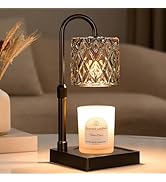 Dark Grey Candle Warmer Lamp with Timer -Dimmable Adjustable Height Wax Melt Warmer for Jar Candl...
