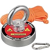MUTUACTOR Powerful Fishing Magnet,1.89” Neodymium Rare Earth Magnet Heavy Duty,320lbs Strong Pull...