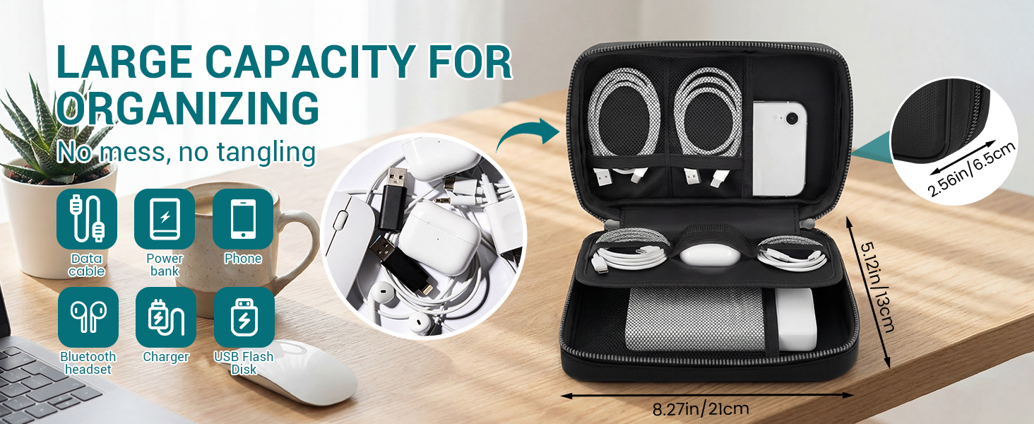 Large capacity for organizing