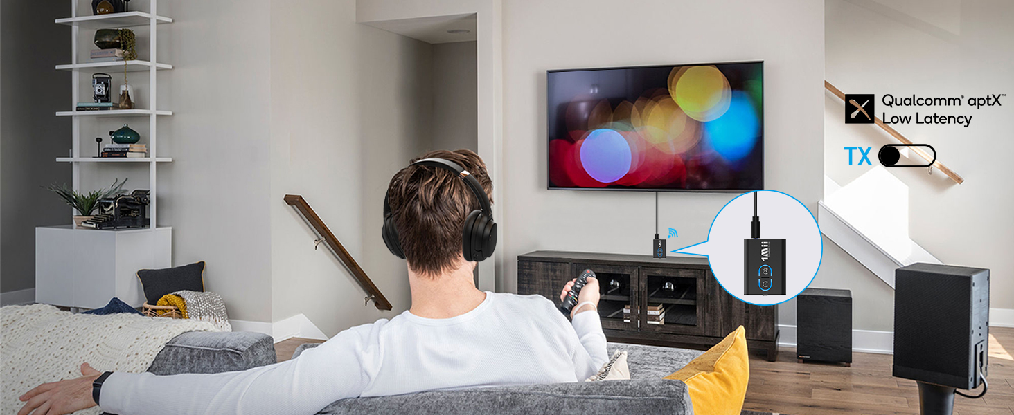 aptx low latency bluetooth audio adapter for tv