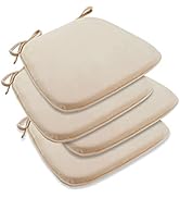 downluxe Indoor Chair Cushions for Dining Chairs, Dutch Velvet Fabric Memory Foam Chair Pads with...