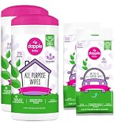 Dapple Baby All Purpose Cleaning Wipes - (2 Pack) 75 Count Canisters + (2 Pack) 30 Count Pouches ...