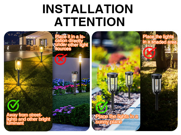 place the lights in a sunny place