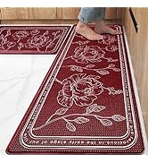 ROTTOGOON Kitchen Floor Mat Set of 2, Cushioned Anti Fatigue Kitchen Mat 17"x47"+17"x29", Non-Sli...