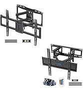 Full Motion TV Wall Mount Bracket for 37-86 inch TVs &amp; TV Wall Mount with LED Lights for Most 32 ...