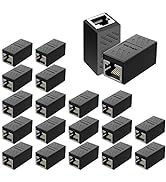 LVY RJ45 Coupler, Ethernet Coupler, Ethernet Inline Connector Plugs for Cat5 Cat5e Cat6e Cat7 Cab...