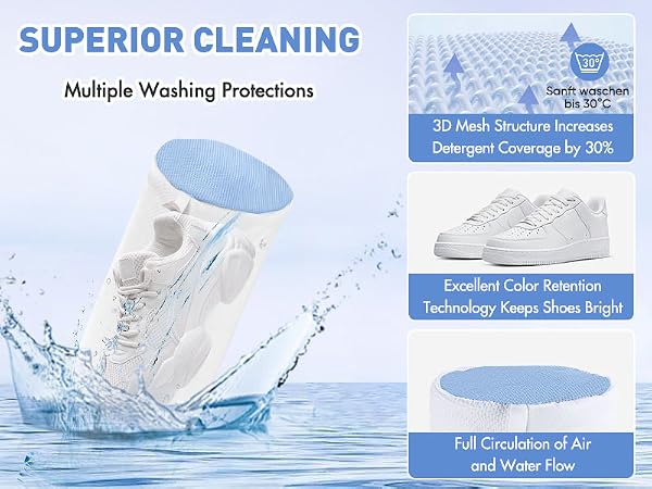 Sneaker washing machine bag