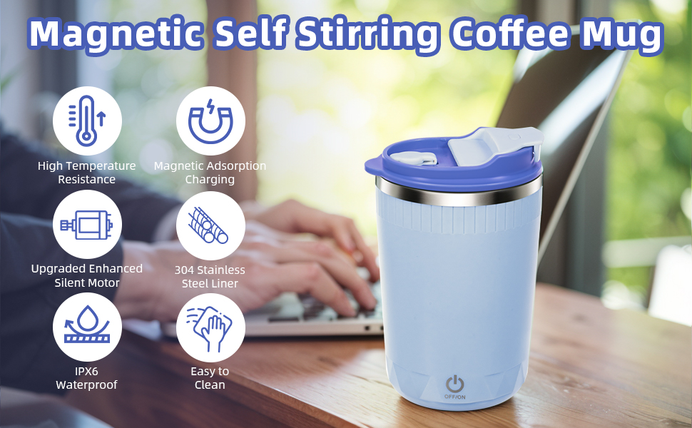 Magnetic Self Strring Coffee Mug